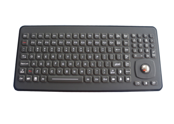 Die 120 Schlüssel-Ruggedized schwarzer Platten-Berg Tastatur mit 25mm optischer Rollkugel