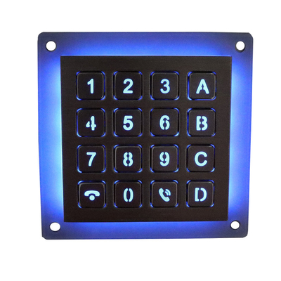 16 hintergrundbeleuchtete SS schroffe numerische Tastatur der Schlüssel-Matrix-Schnittstellen-Metalltastatur-für Kiosk