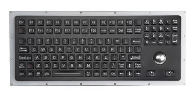 Dauerhafter schwarzer Rückseiten-Berg Ruggedized Tastatur-industrielle Tastatur mit Rollkugel