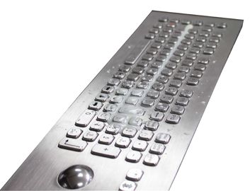 IP67 82 Keys Embedded Milk Proof Metal Kiosk Keyboard Optical Trackball For Outdoor