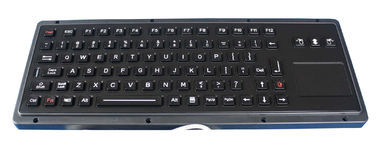 Schwarze staubdichte industrielle von hinten beleuchtete belichtete Tastatur mit Berührungsfläche RoHS-CER