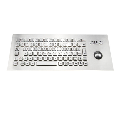 Die industrielle Ruggedized Tastatur, die im Rollkugel-Vandalen errichtet wird, prüfen gebürsteten Edelstahl