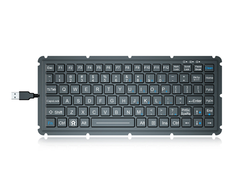 Dauerhafte eingebettete Silikon-Gummi-Rauf-Tastatur 87 Tasten eingebaut in Militär-Grade-PCB