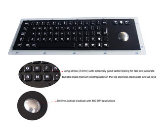 Platte angebrachte Tastatur IP67 mit Rollkugel-Schwarz-Metalltastatur