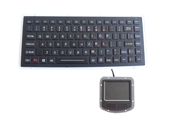 Aluminiumlegierung EMC-Tastatur IP67 PS2 USB Ruggedized mit Berührungsfläche 400DPI