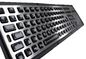 IP65 Brushed Steel Liquid Proof Ruggedized Keyboard 106 Keys With Touchpad