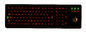 Schwarzes Edelstahl-Metallindustrielle Tastatur mit Rollkugel-Hintergrundbeleuchtung