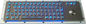 Langer Anschlag IP65 von hinten beleuchtete USB-Tastatur mit Rollkugel, industrielle Metalltastatur