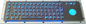 Metallip65 von hinten beleuchtete USB-Tastatur mit belichteter transparenter mechanischer Rollkugel