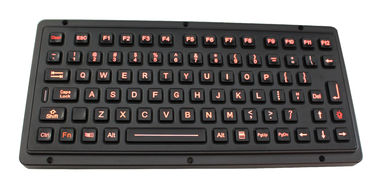 Schwarzer Titanvandalenbeweis ruggedized Tastatur mit industrieller Hintergrundbeleuchtung