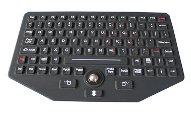 92 Schlüssel schwärzen industrielle Tastatur des Silikons mit optischer Rollkugel IP68