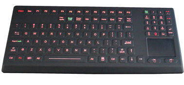 Industrielles hintergrundbeleuchtetes Silikon-wasserdichte Tastatur mit Schlüsselarmee-Tastatur der Berührungsflächen-108