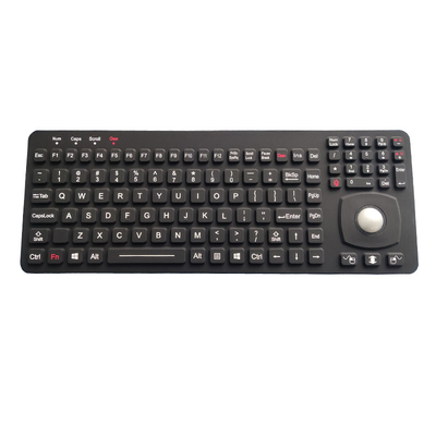 Platte angebrachte optische Rollkugel-Tastatur Silikon-industrielle Tastatur USBs PS2 mit hintergrundbeleuchtetem