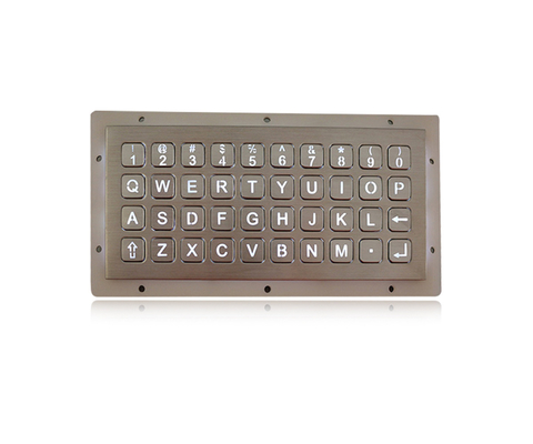 Alphanumerische 40 Knopf-Edelstahl-Tastatur-Dot Matrix Backlit Panel Mount-ATM Pin Keypad
