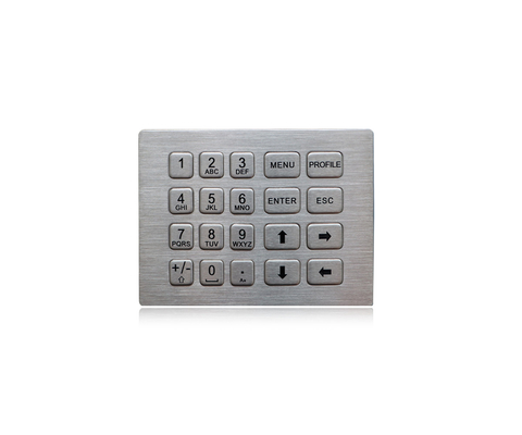 20 Metalltastatur-Hyper Ruggedized piezo der Schlüssel-IP65 für Bank-Maschinen-Tastatur