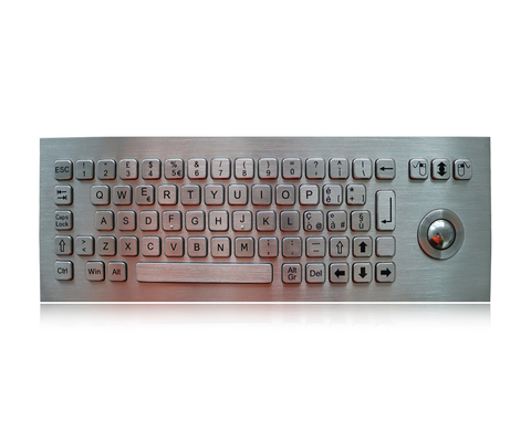 Vandalen-Beweis-Edelstahl-mechanische Tastatur mit 800 Dpi optischer Rollkugel Koisk-Tastatur
