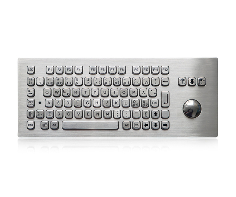 Antivandalen-Edelstahl-Metallindustrielle Tastatur mit Rollkugel für Kiosk