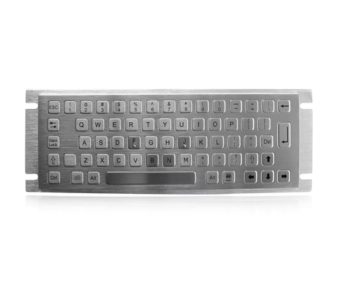 Industrieller Kiosk Mini Stainless Steel Metal Keyboard mit USB und Rückseiten-Montage