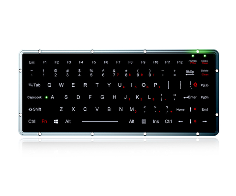IP65 robuste Chiclet-Tastatur mit Polymer-Tasten, Hintergrundleucht-Tastatur auf militärischer Ebene