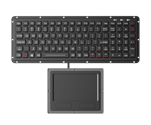 Robuste EMC-Tastatur Leichtgewicht mit Touchpad-Hintergrundbeleuchtung Militärtastatur