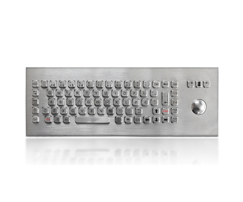 IP65-Qualifizierte Tastatur aus Edelstahl mit 3 Maustasten für industrielle Anwendungen