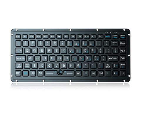 Eingebettete Silikon-Tastatur mit blauem Trackpoint und Carbon-on-Gold-Schalter