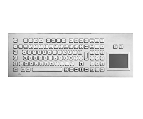 IP65-Desktop-Metall-Kompakttastatur mit Touchpad-Keyboard für industrielle Computer