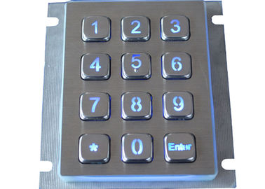 Belichtet 12 Schlüsseln asphaltieren Sie Tastatur kundengebundenen blauen von hinten beleuchteten langen Anschlag 4x3 2.0mm