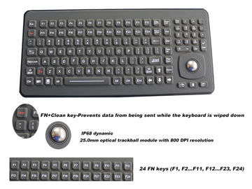Robuste Silikonkautschuk-Tastatur mit optischer Trackball-Panel-Halterung