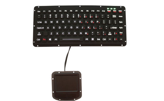 IP67 Silicone Rubber Military Keyboard PS2 USB With 400DPI Touchpad