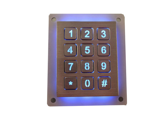REISE Dot Matrix Metal Numeric Keypads 0.45mm Schlüsseledelstahl Iecs 60512-6