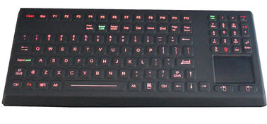 Der waschbare Desktop belichtete industrielle Tastatur des Silikonkautschuks mit Berührungsfläche