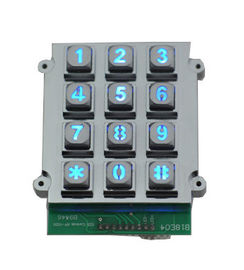 Hintergrundbeleuchtungs-Punktematrix USBs 12 des Druckgussvandalenbeweises industrielle Schlüsseltastatur