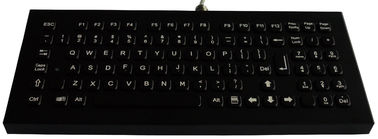Schwarze schwarze Metalltischplattentastatur mit numerischer Tastatur und F-Nschlüsseln, metallische Tastatur