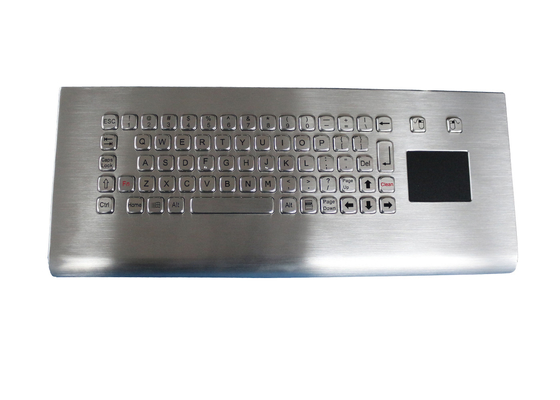Industrielle an der Wand befestigte Tastatur des einfachen sauberen langen Anschlagkiosks mit Berührungsfläche, Schlüssel 68