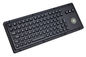 IP65 85 befestigt explosionssichere schwarze industrielle Tastatur mit von hinten beleuchteter Rollkugel