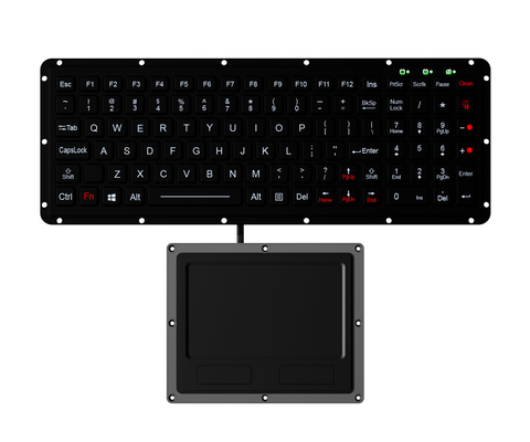 Robuste EMC-Tastatur Leichtgewicht mit Touchpad-Hintergrundbeleuchtung Militärtastatur
