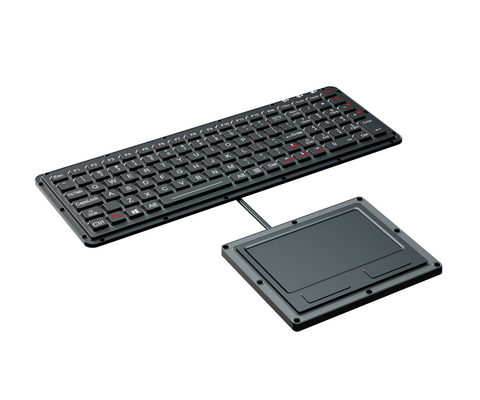 Robuste EMC-Tastatur Leichtgewicht mit Touchpad-Hintergrundbeleuchtung Militärtastatur