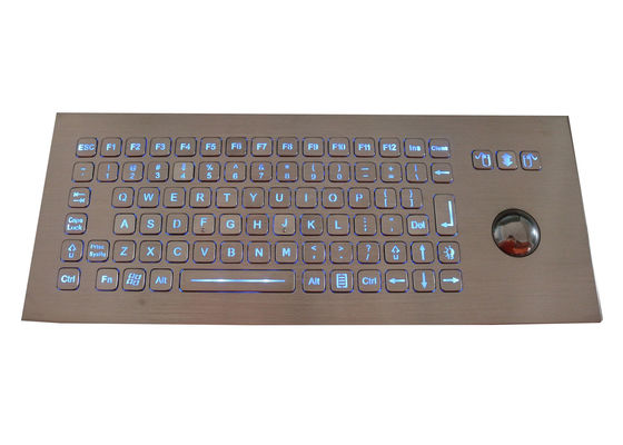 Vandalen-Beweis-hintergrundbeleuchtete industrielle Tastatur mit Rollkugel IP67