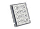 ATM-Maschinen-Tastatur der antibakterielles waschbares Metallindustrielle Tastatur-4x4