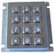 12 dynamische Metalltastatur Schlüssel USBs IP65 mit dem roten oder blauen Hintergrundbeleuchtungsvandalen beständig