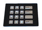 16 Schlüssel verwittern USB-Tastatur industrielles schwarzes von hinten beleuchtetes Metall des Beweises numerische mit Punktematrix