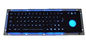 69 Schlüssel Rückseitenberg Schwarzes industrielle USB-Tastatur mit chamelone Hintergrundbeleuchtungsrollkugel