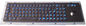 Wasserdichtes Metallpressen von hinten beleuchtete USB-Tastatur mit 81 Schlüsseln belichtete Tastatur zusammen