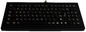 Schwarze schwarze Metalltischplattentastatur mit numerischer Tastatur und F-Nschlüsseln, metallische Tastatur